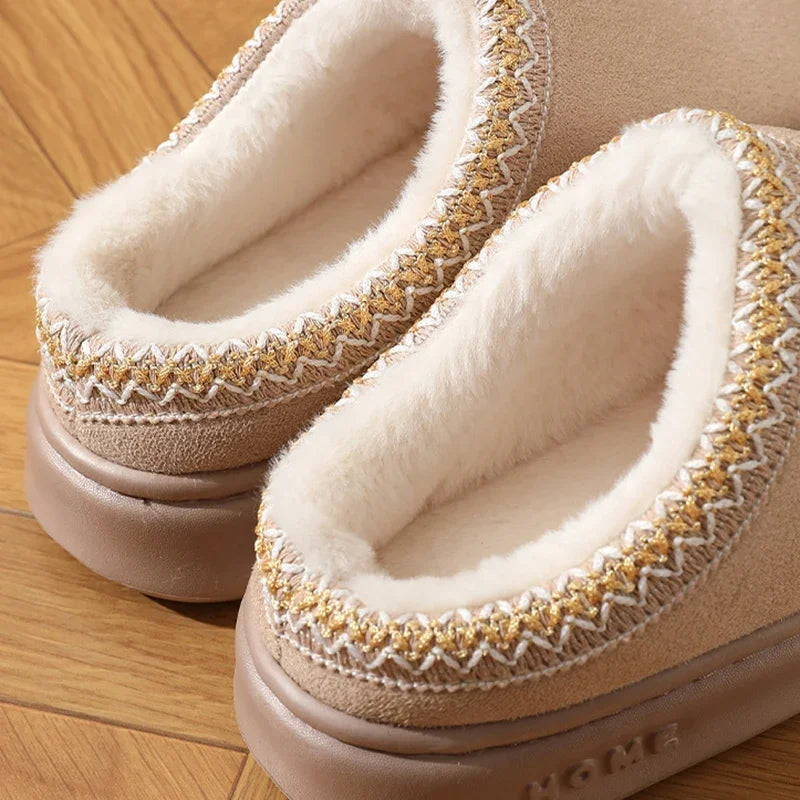 Layla Fluffy Platform Slippers
