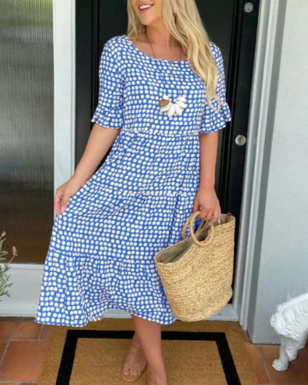 Julia Short-Sleeve Midi Dress