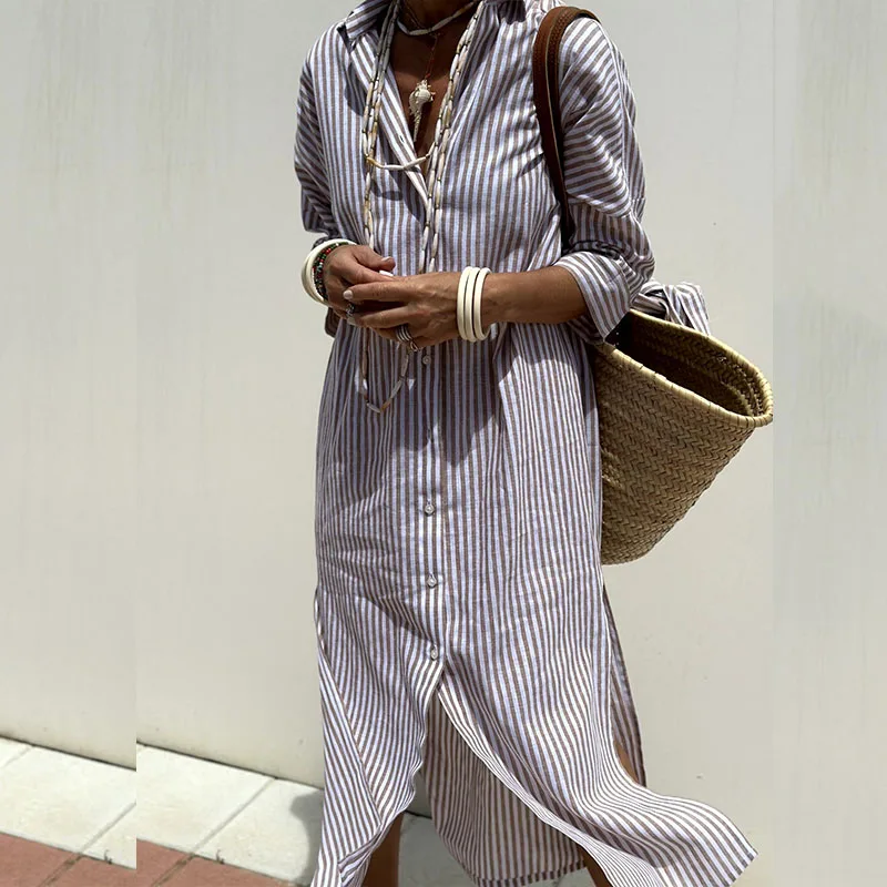 Elfrida Stylish Striped Dress