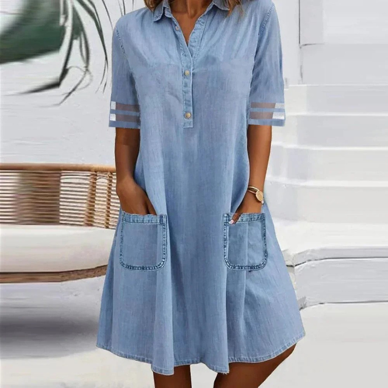 Ashly Casual Denim Dress