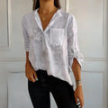 Savannah Stylish Print V-neck Blouse