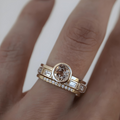 Zina Elegant Inlaid Crystal Gold Ring