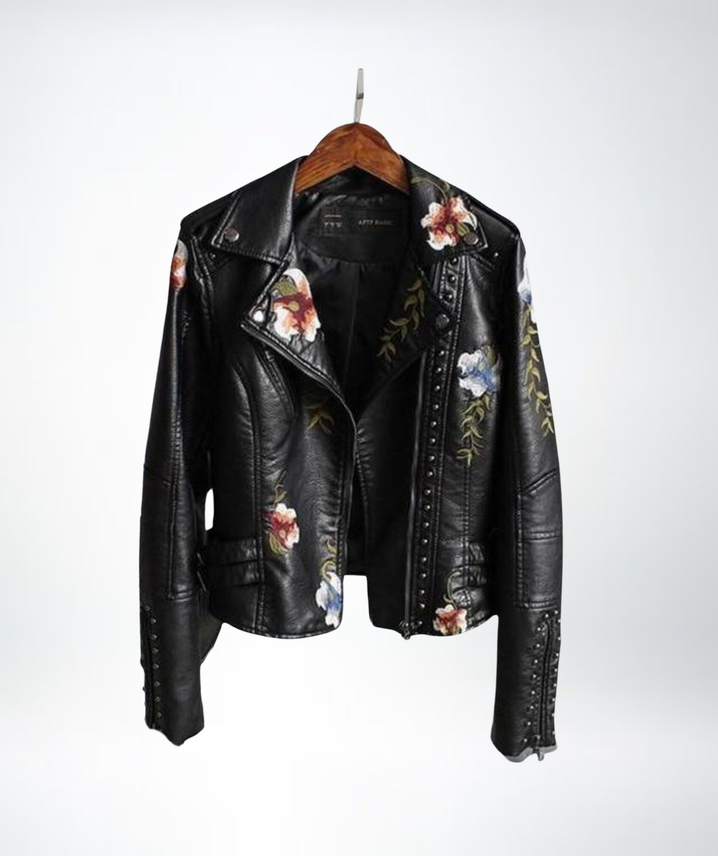 Rose Ladies Floral Leather Jacket