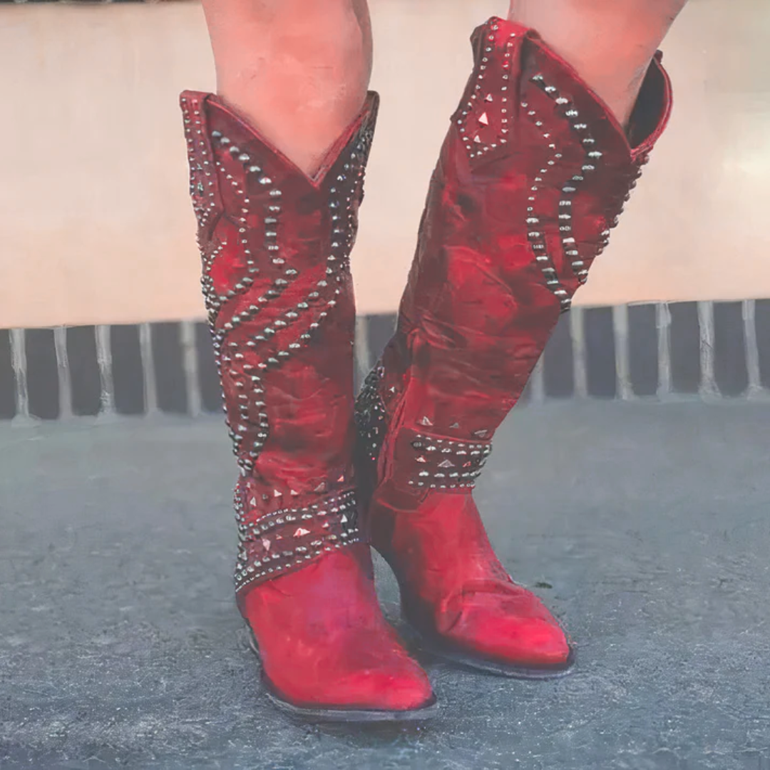 Monique Western Knee-High Boots