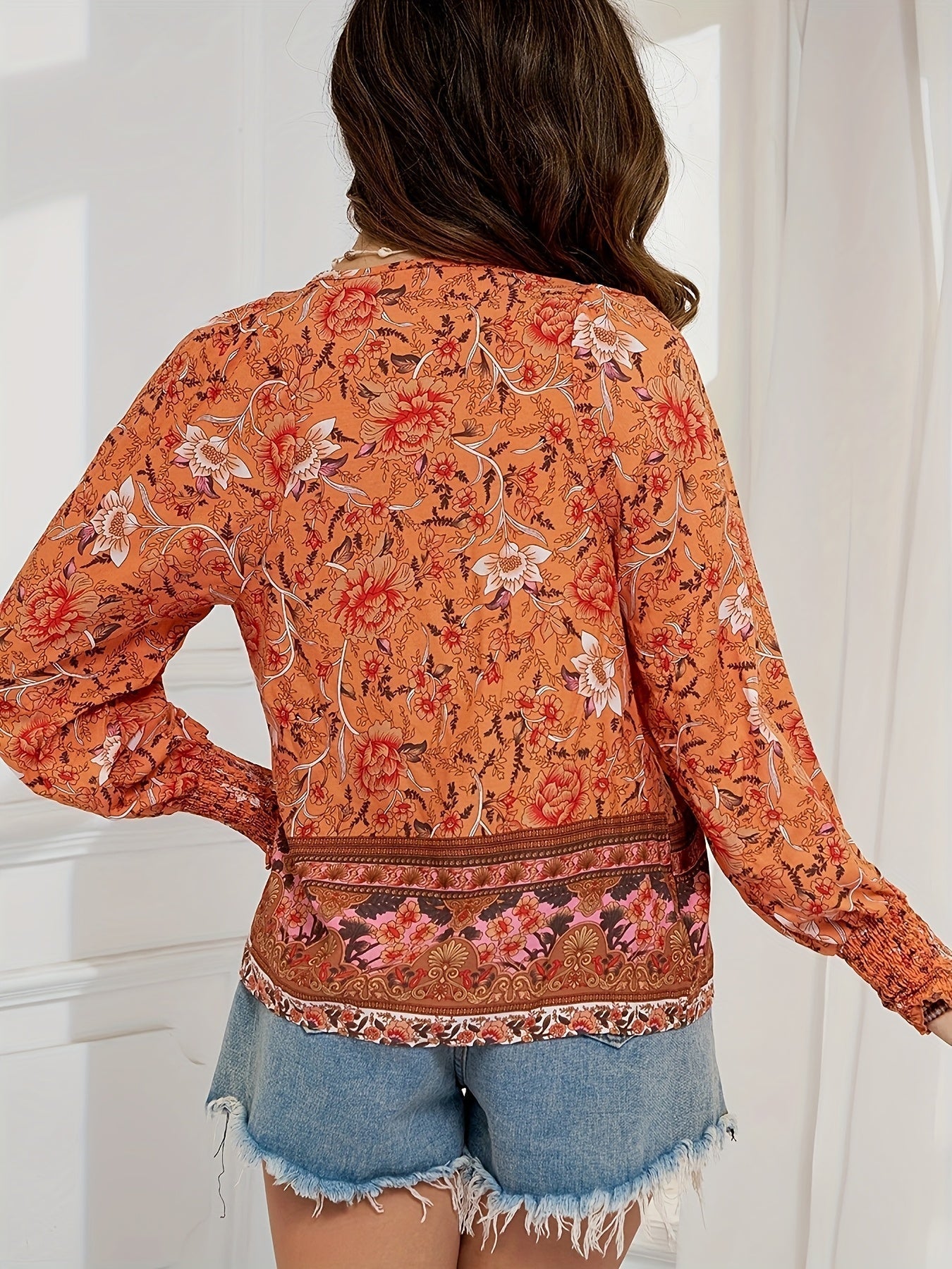 Jovie Vintage Floral Peasant Top