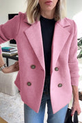 Camryn Elegant Knit-Sleeve Blazer