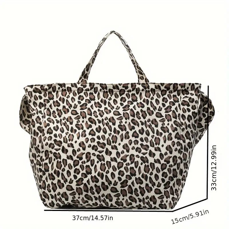 Collete Stylish Leopard Print Tote