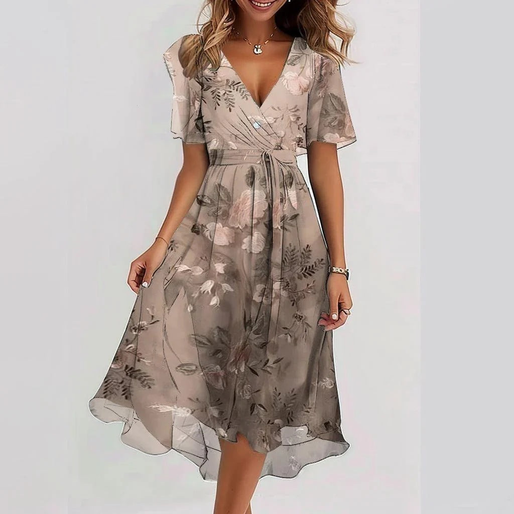Aubrey Elegant Printed Dress