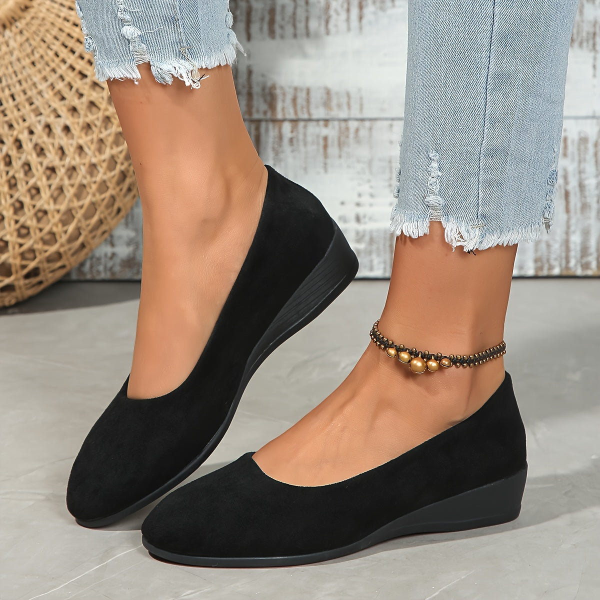Sarah Wedge Ballerina Flats