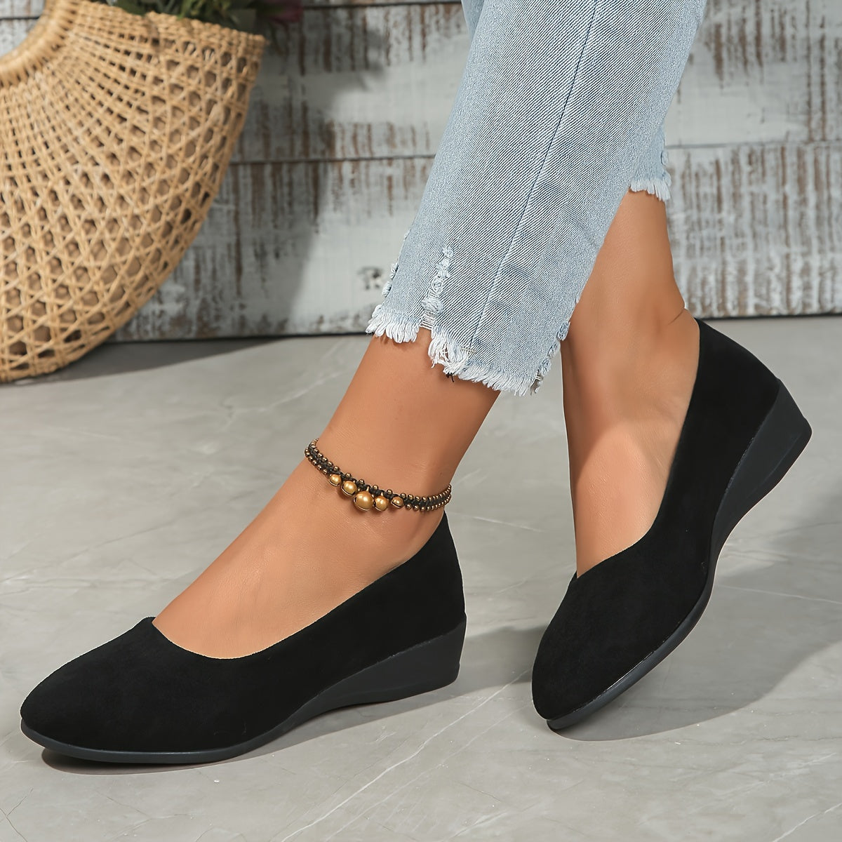 Sarah Wedge Ballerina Flats