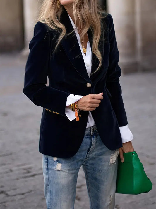 Kelly Elegant Velvet Blazer