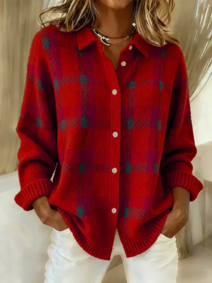 Salome Cloud-Soft Plaid Button-Up