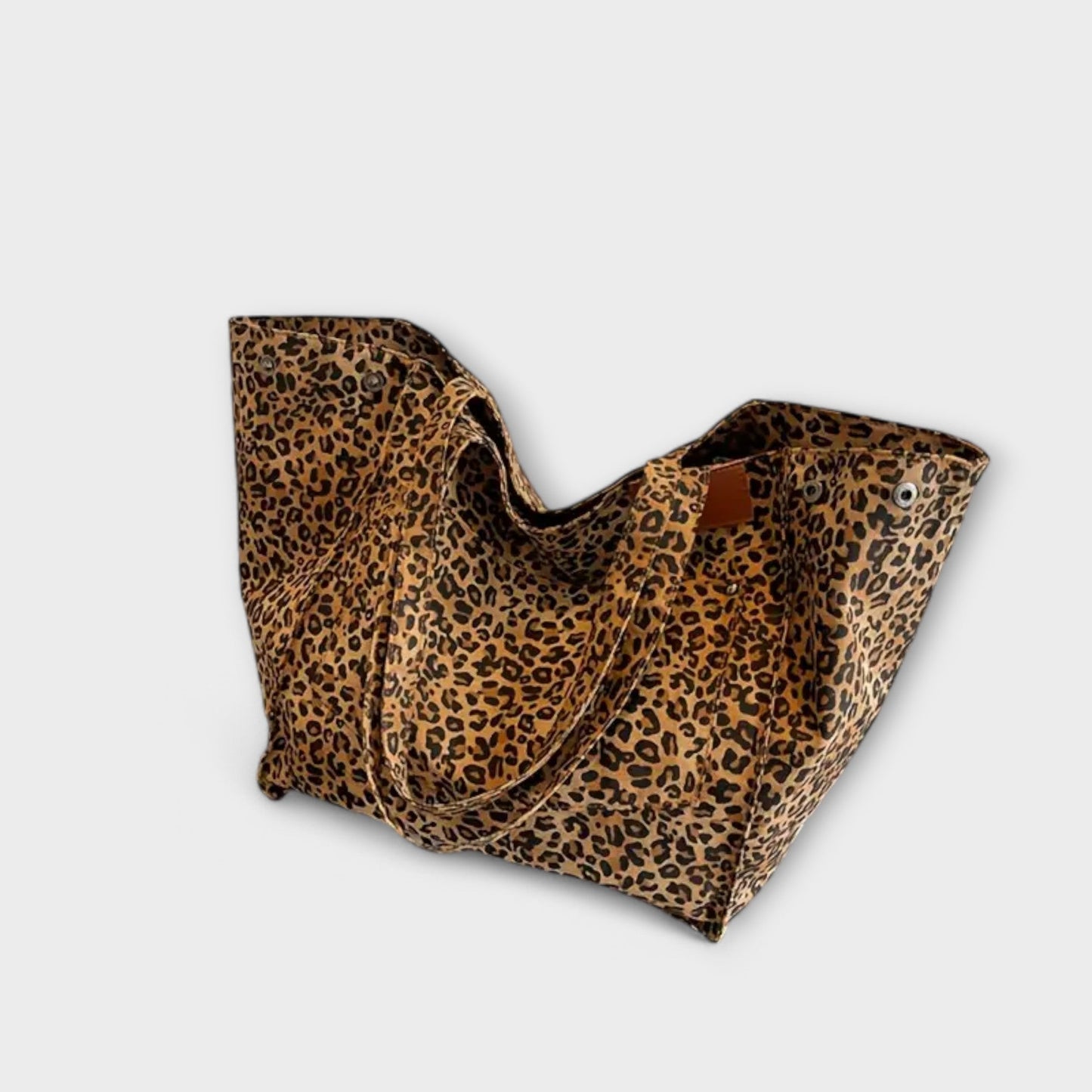 Rita Elegant Leopard Print Canvas Shoulder Bag