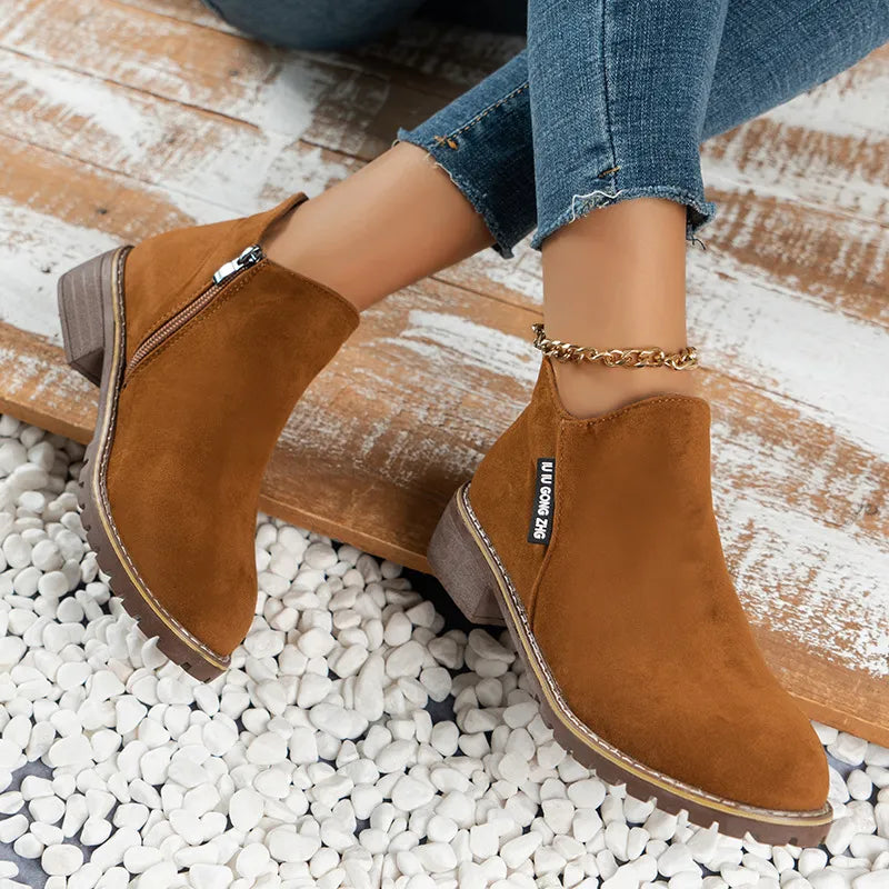 Mary Thick Sole Ankle Boots
