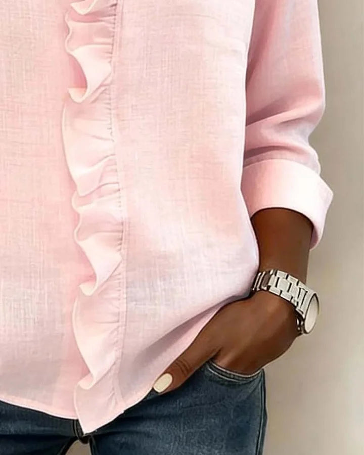 Lottie Ruffle V-Neck Blouse