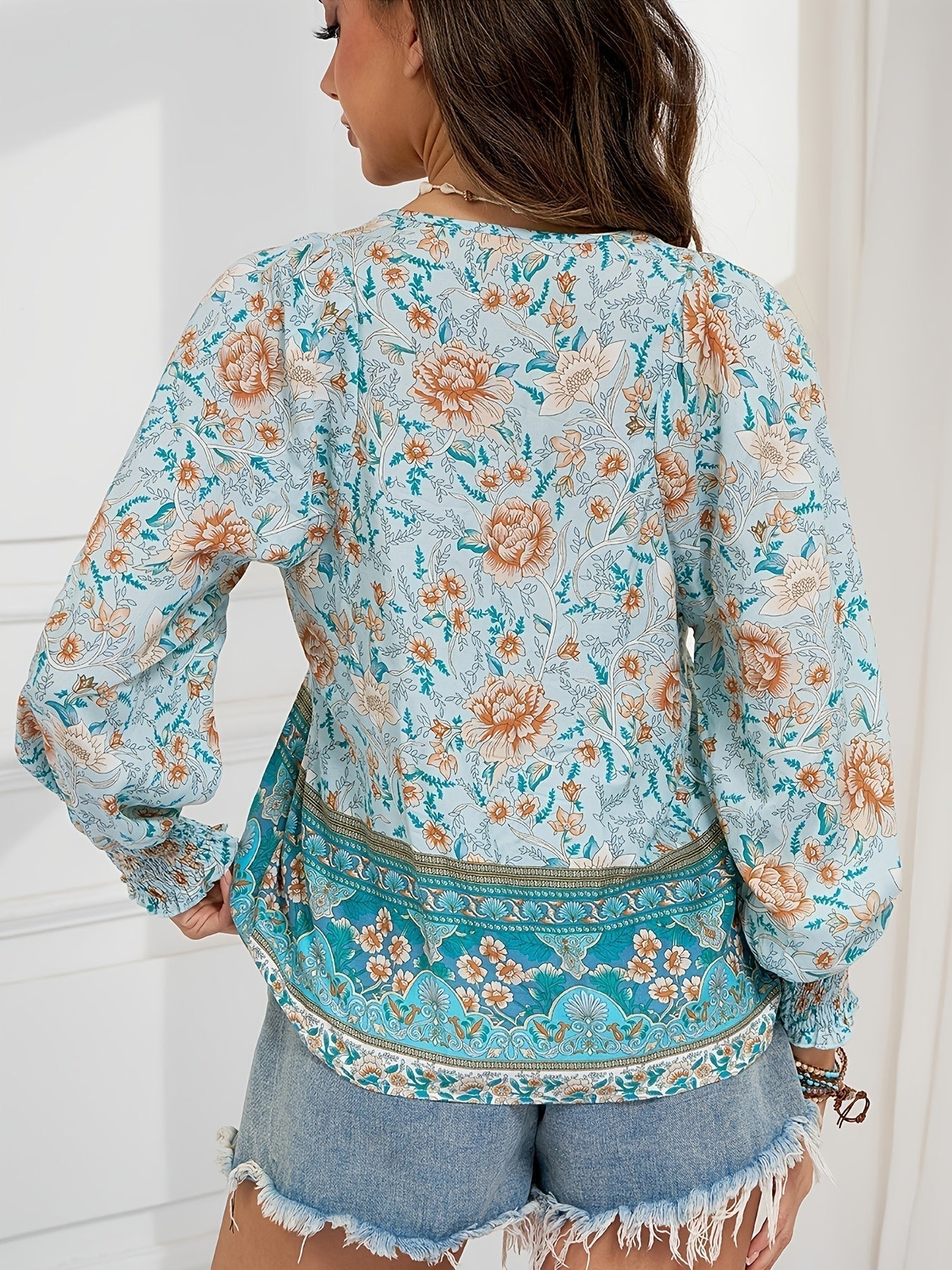 Jovie Vintage Floral Peasant Top