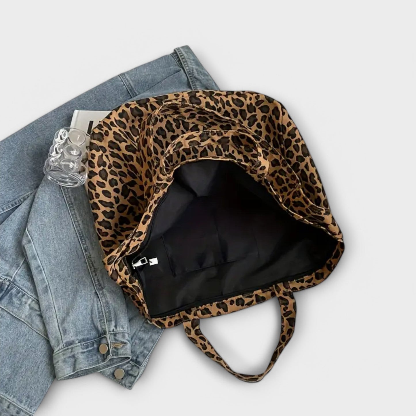 Collete Stylish Leopard Print Tote