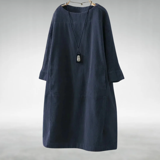 Anika Relaxed Corduroy Midi Dress
