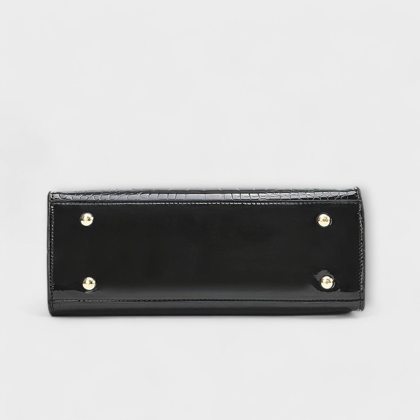 Brielle Glossy Crocodile Patterned Handbag