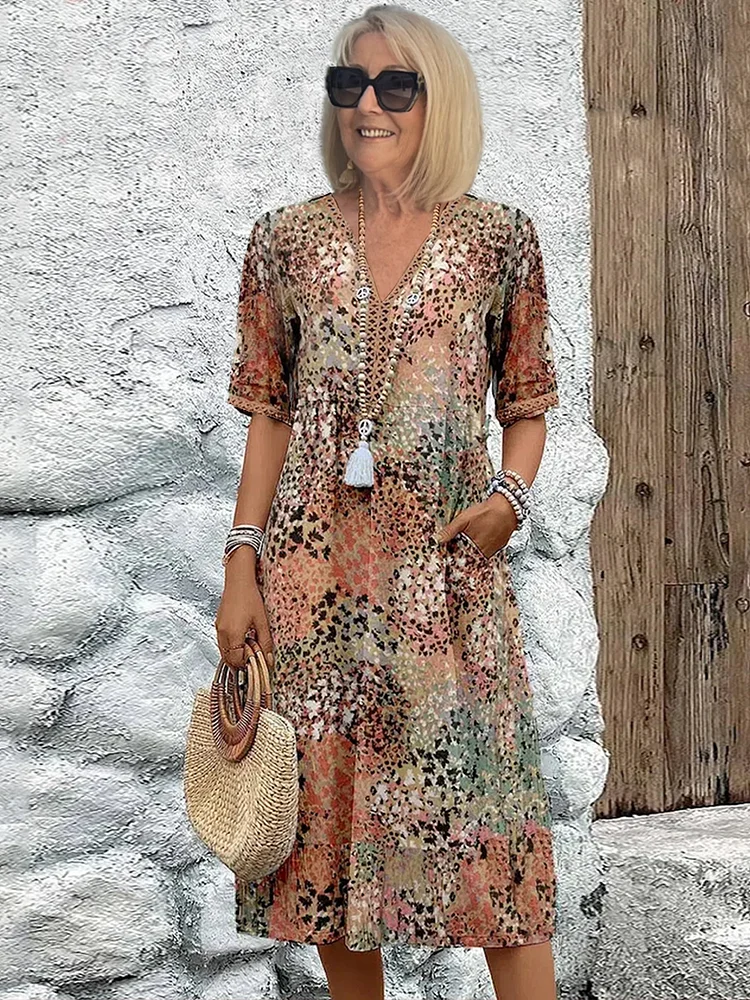 Aria Vibrant Midi Dress