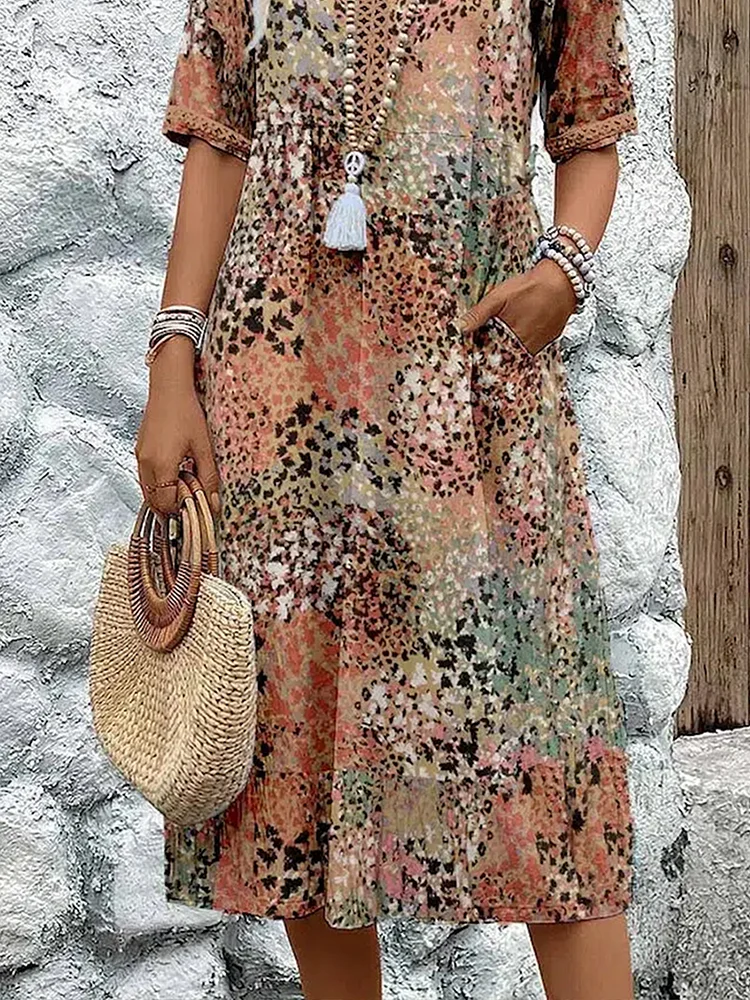 Aria Vibrant Midi Dress