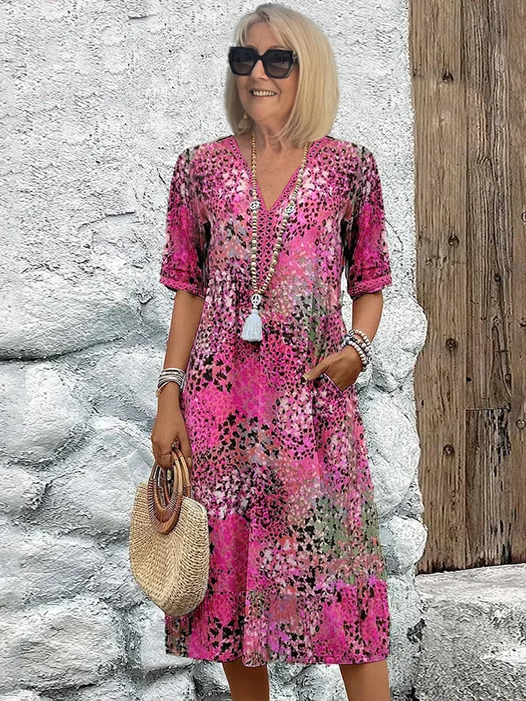 Aria Vibrant Midi Dress