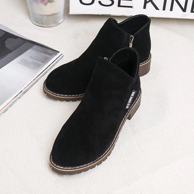 Mary Thick Sole Ankle Boots