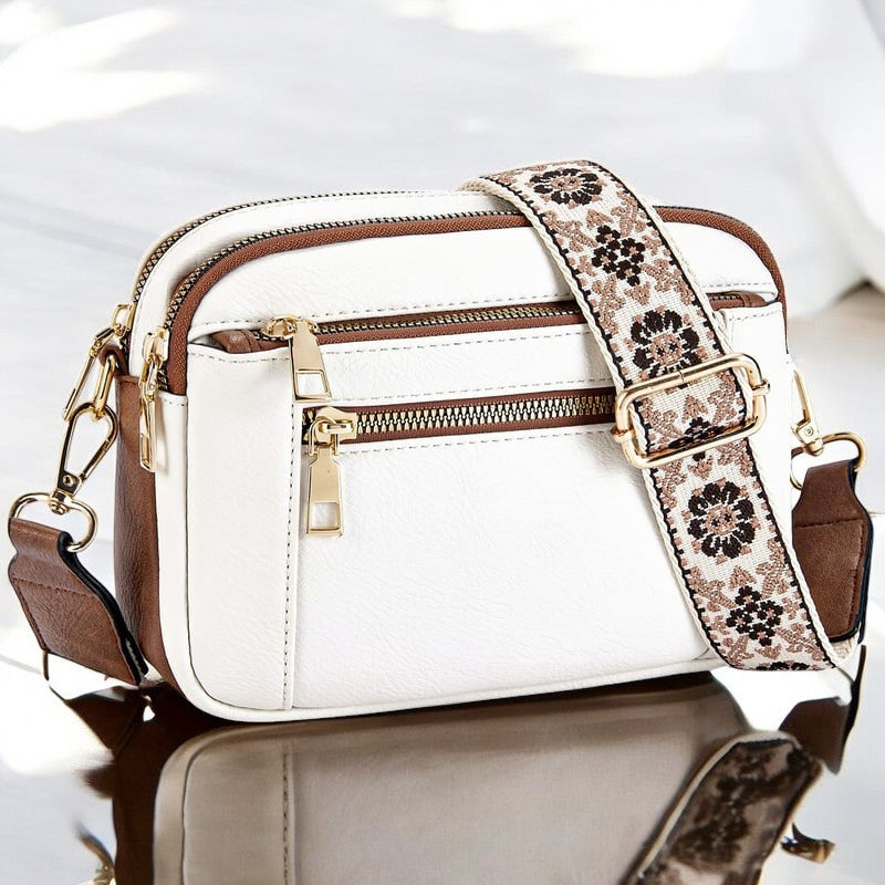 Selena Refined Leather Shoulder Bag