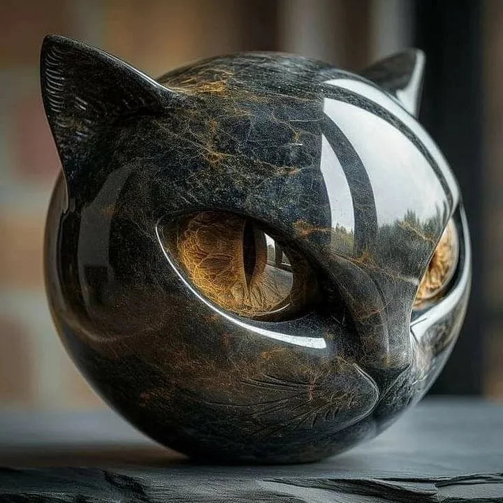 Nyxheart Mystic Black Cat Sculpture