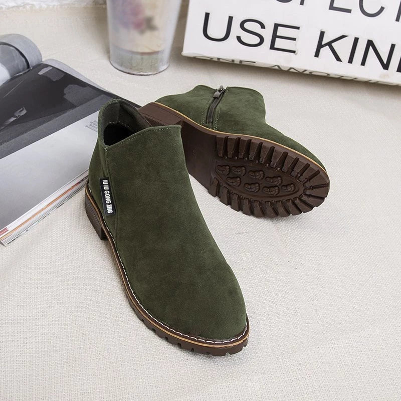 Mary Thick Sole Ankle Boots