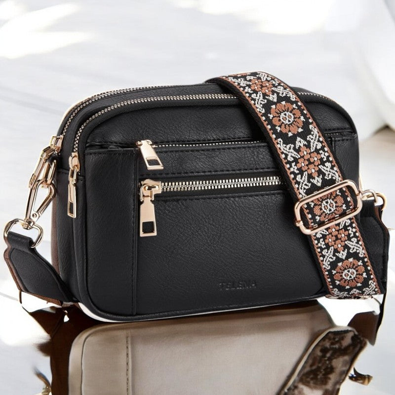 Selena Refined Leather Shoulder Bag
