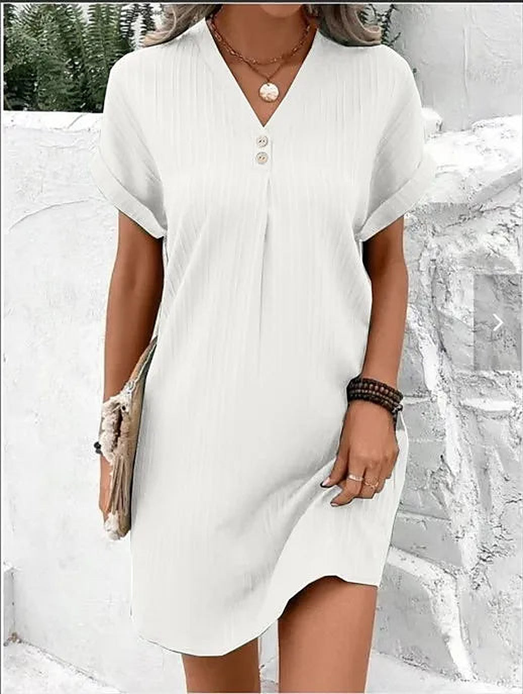 Elaine Elegant V-Neck Midi Dress — view 5