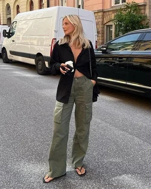 Frankie Adjustable Straight-Leg Cargo Pants