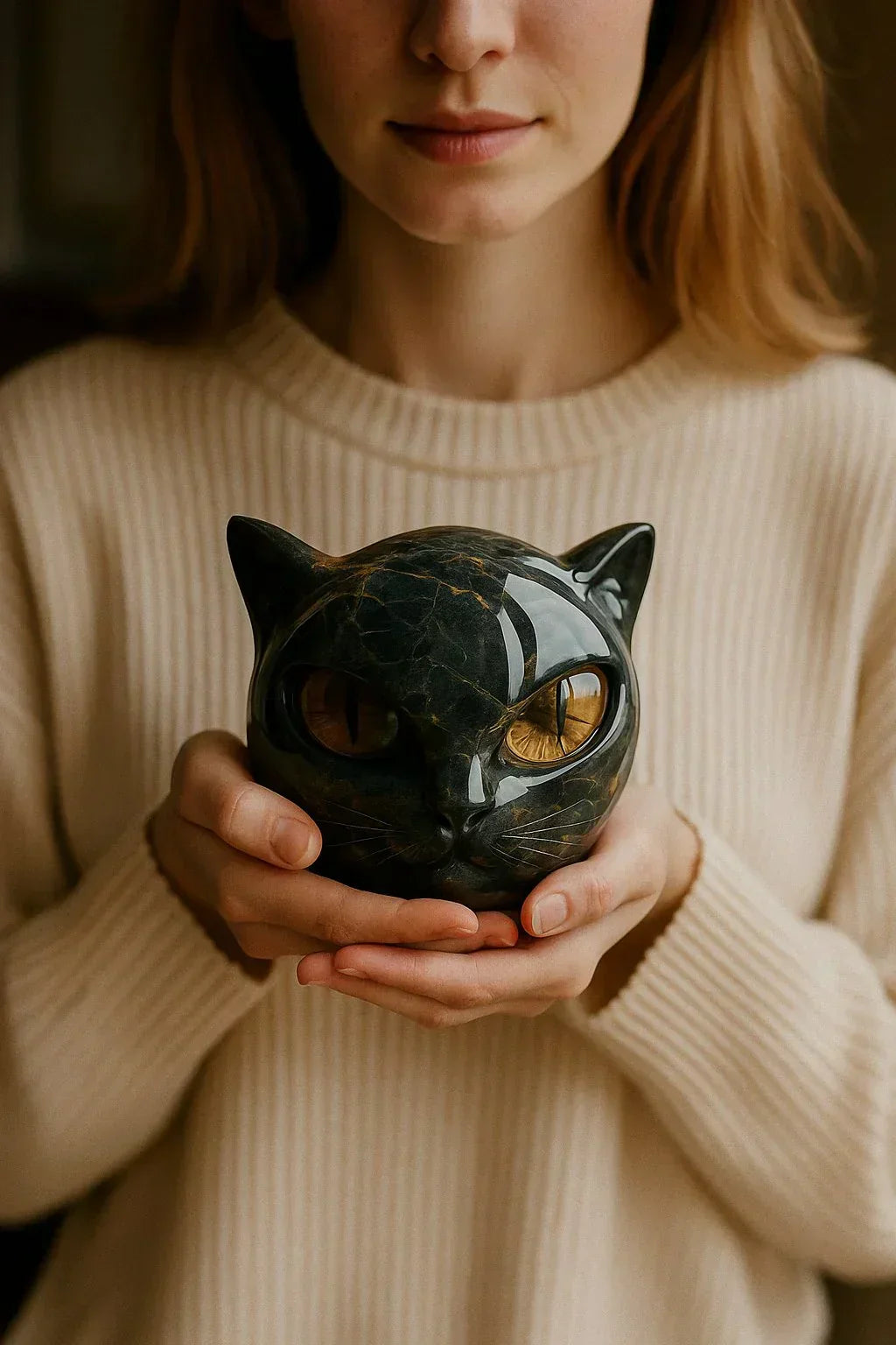 Nyxheart Mystic Black Cat Sculpture