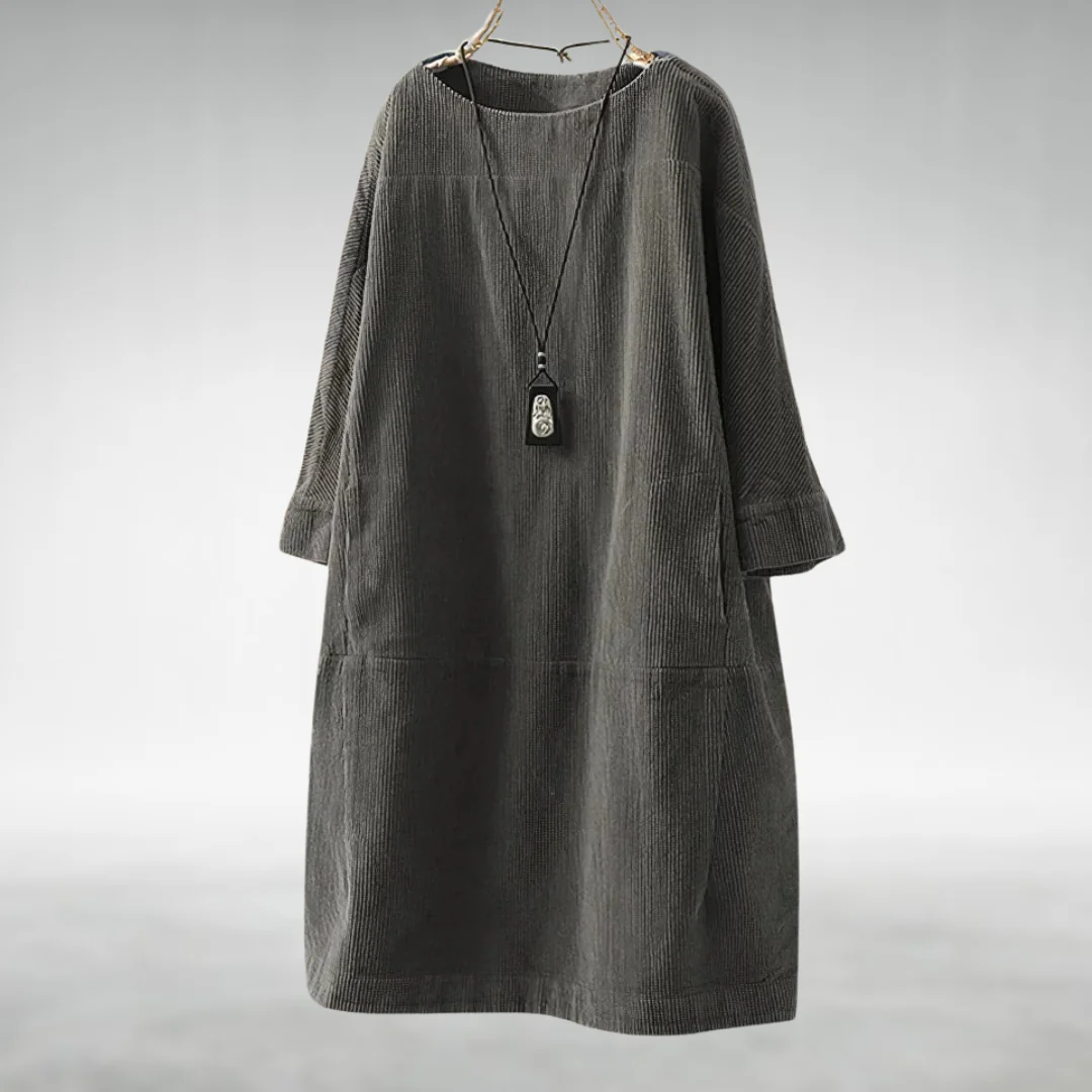 Anika Relaxed Corduroy Midi Dress