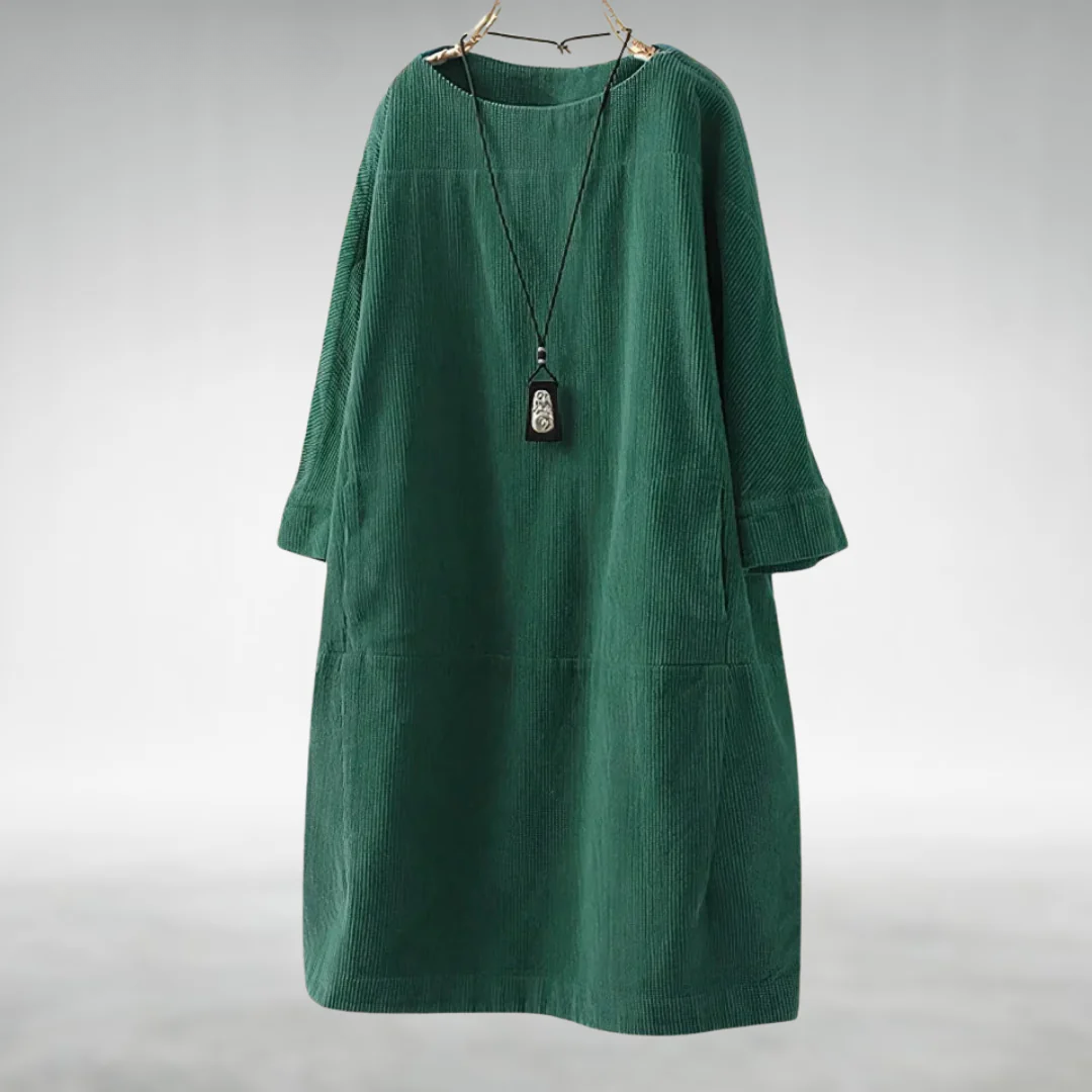 Anika Relaxed Corduroy Midi Dress