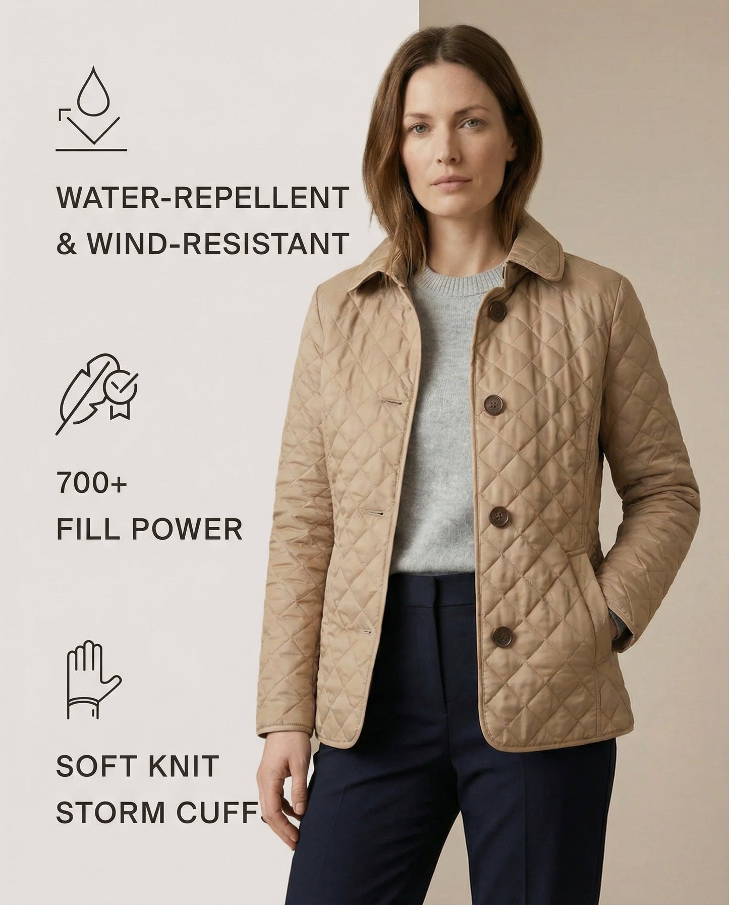 Olive Quilted Button-Up Jacket