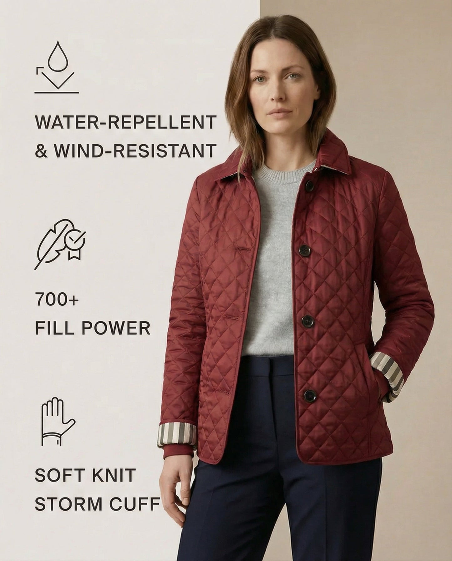 Olive Quilted Button-Up Jacket