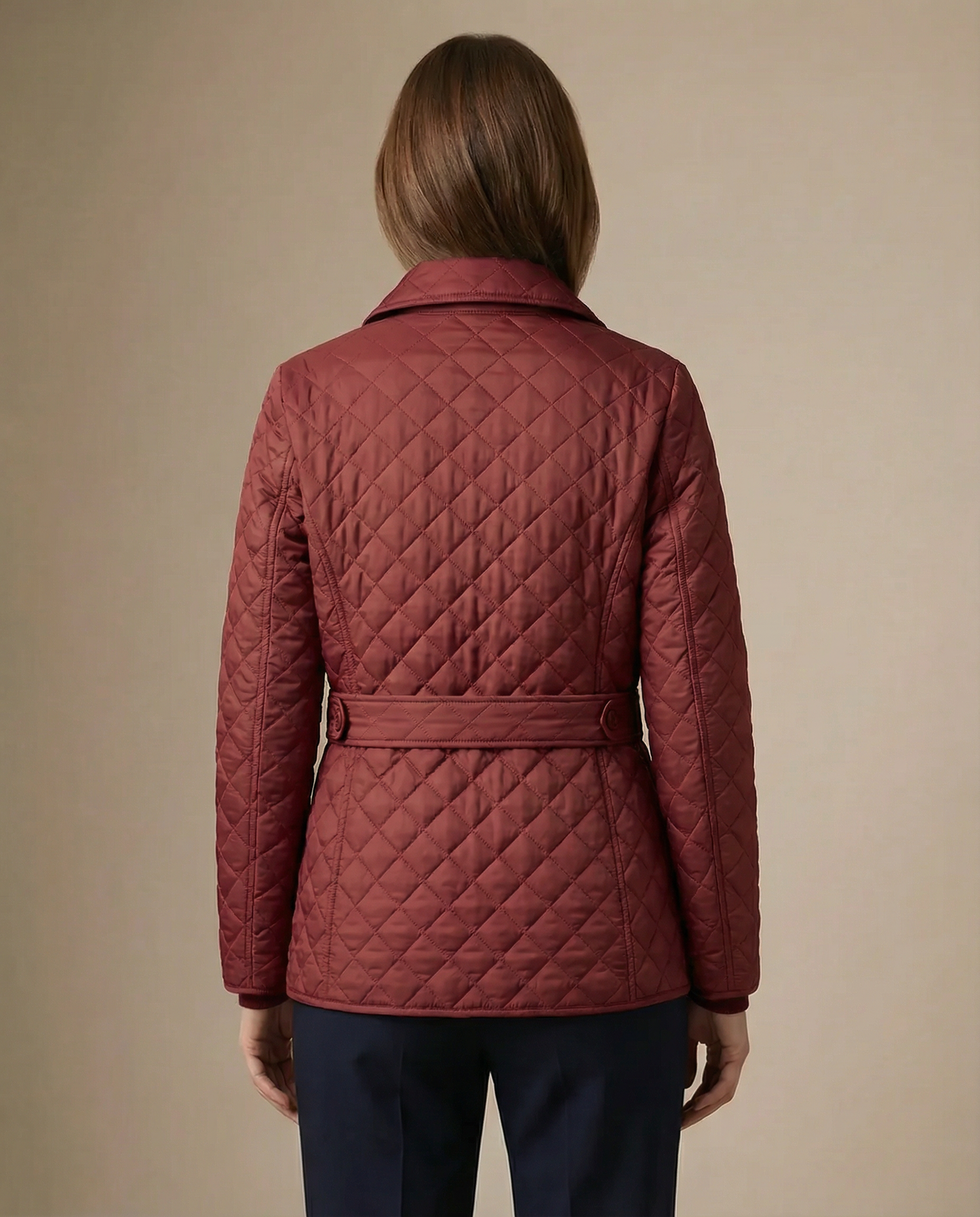 Olive Quilted Button-Up Jacket