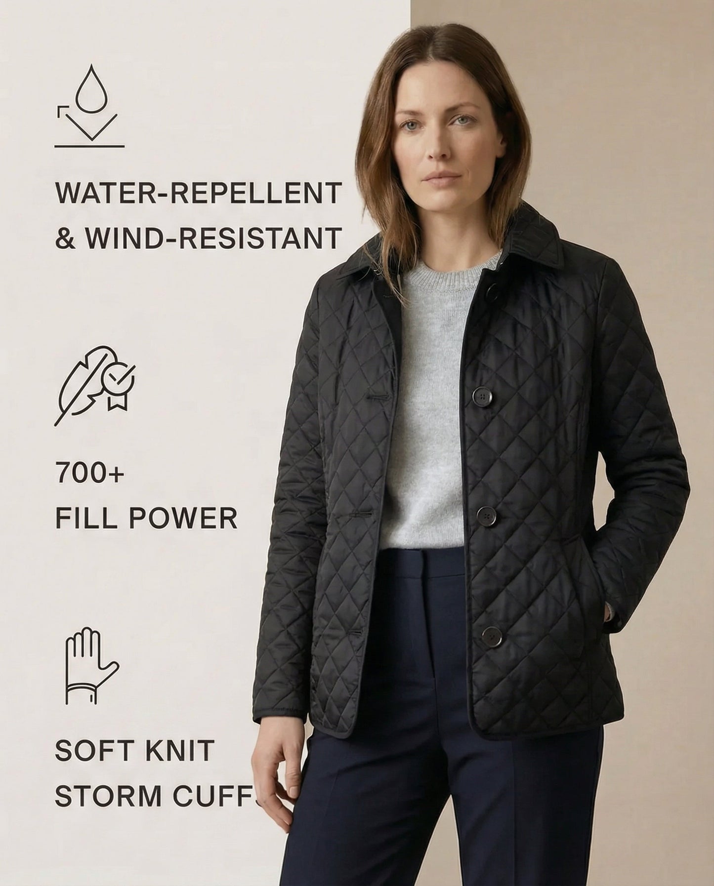 Olive Quilted Button-Up Jacket