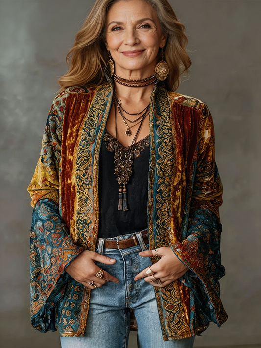 Darcy Boho Embroidered Kimono Cardigan