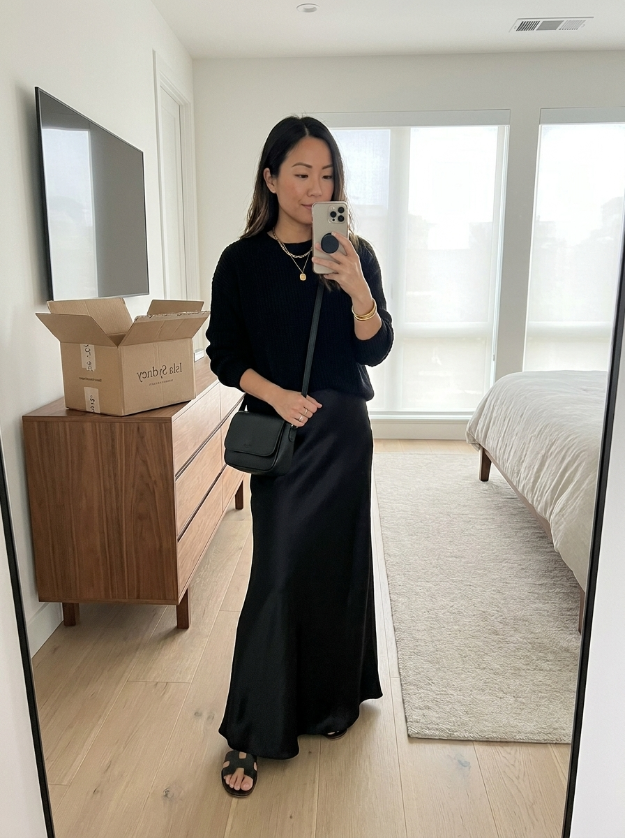 Isolde Knit & Satin Ensemble
