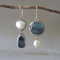 Rosa Vintage Blue Natural Stone Earrings