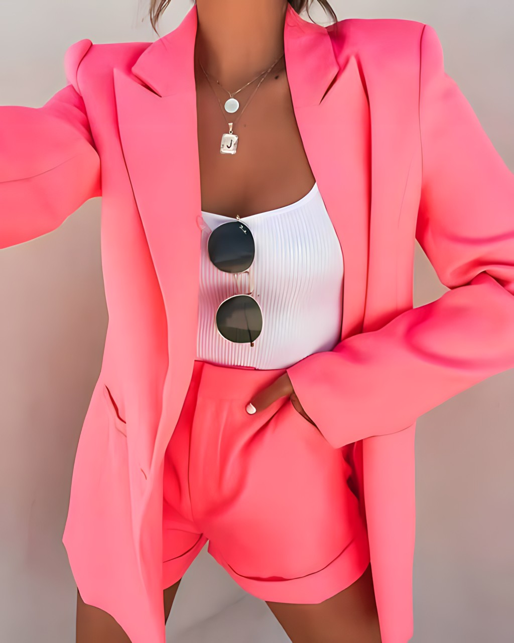 Helene Set with blazer and shorts