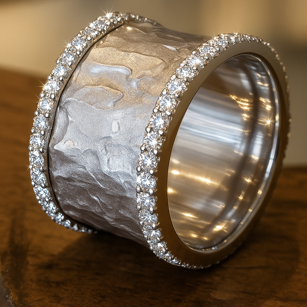 Polly Vintage Silvered Zirconia Ring