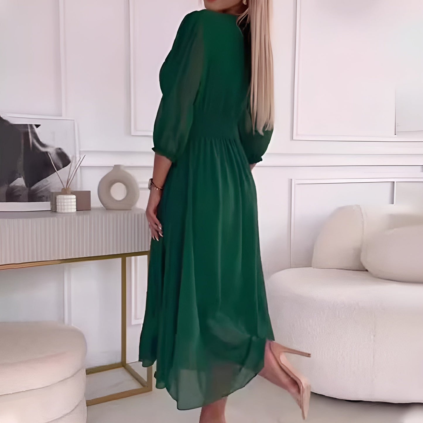 Abigail Light Silk Chiffon Dress