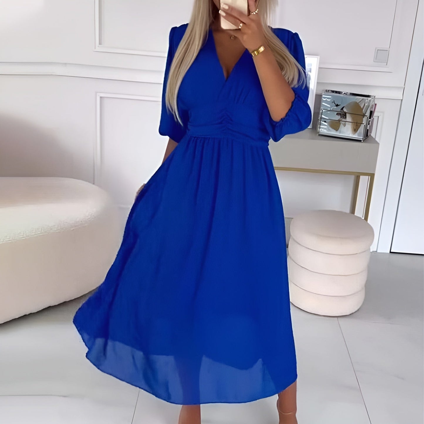 Abigail Light Silk Chiffon Dress
