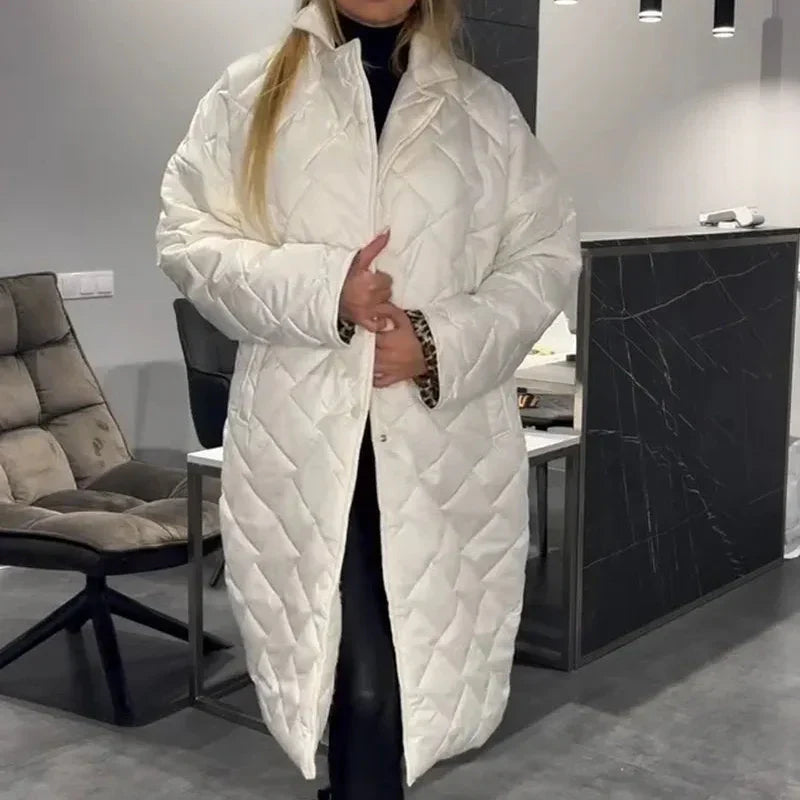 Briar Diamond Quilted Long Coat