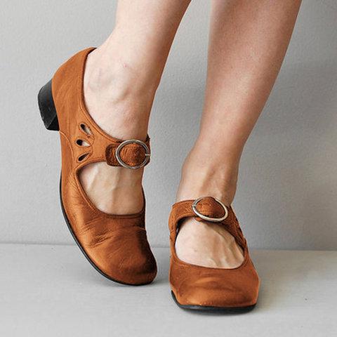 Myla Unique and Comfortable Leather Pumps