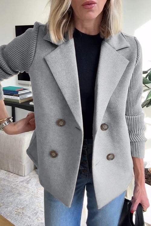 Isley Button Sleeves Casual Coat